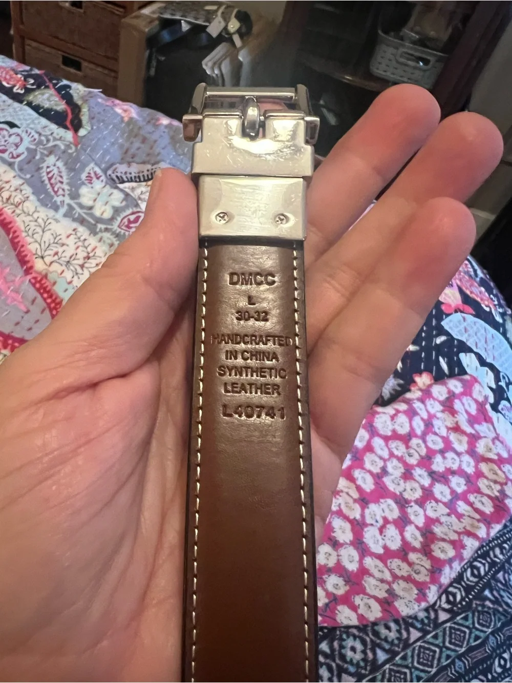 Tommy Hilfiger Reversible Leather Dress Belt Black/Brown Size L Like New!